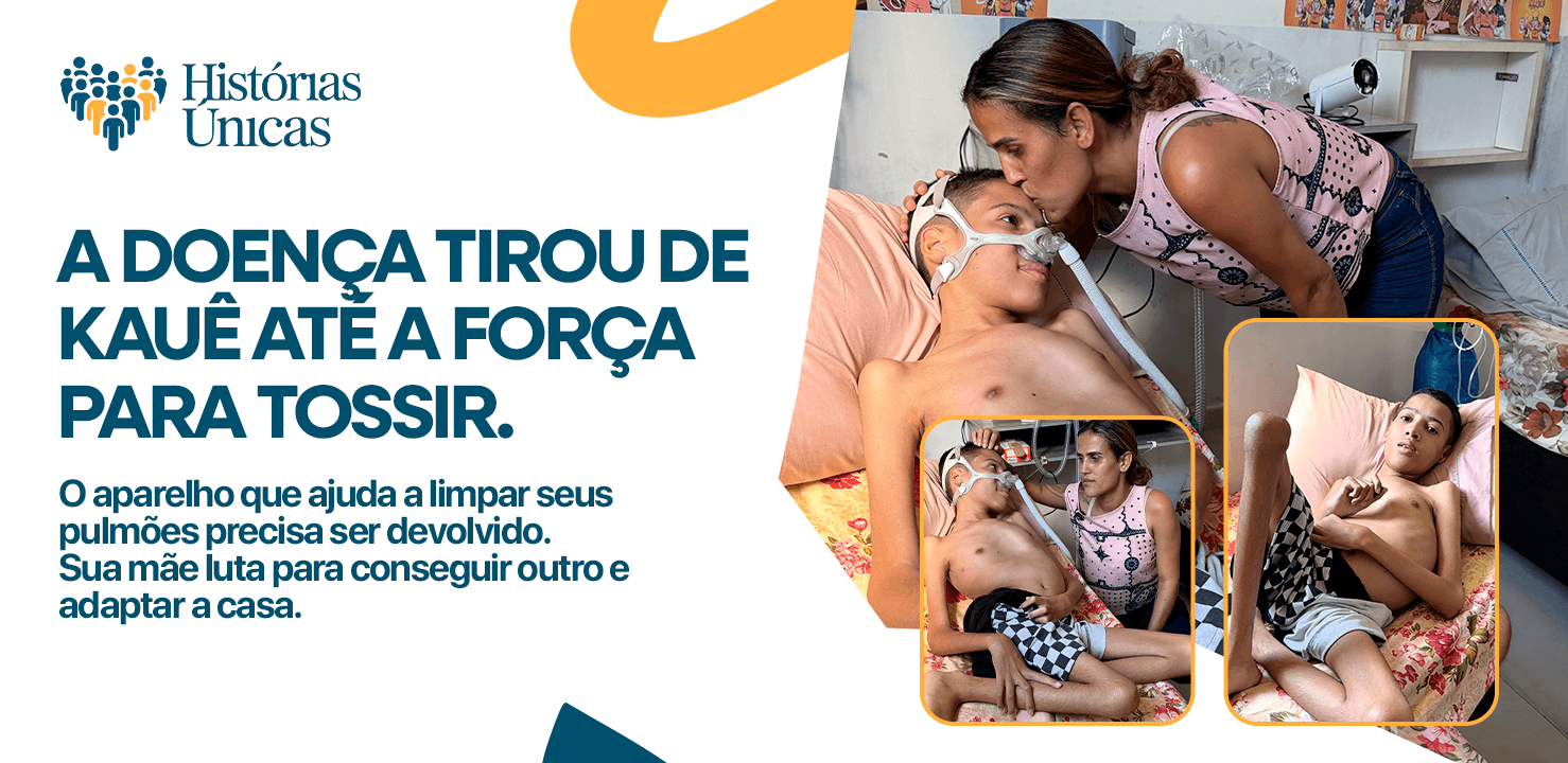 Kauê com sua mãe Priscila